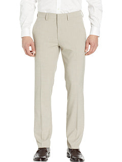 Kenneth Cole Mens Slim fit Chinos Pants 36 / 30 Beige Solid Stretch