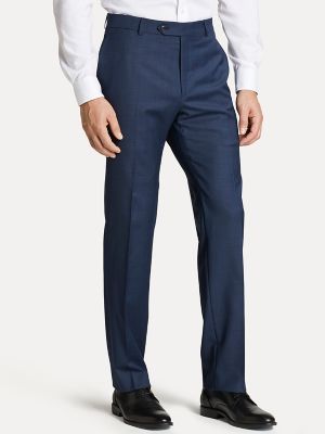 Tommy Hilfiger Mens Modern Fit Flex Stretch Sharkskin Blue  40 x 32