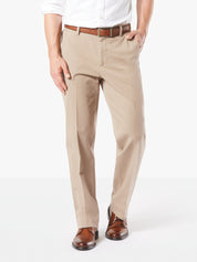 Dockers Mens Classic fit Casual Khaki Pants 40 / 32 Beige Solid Stretch