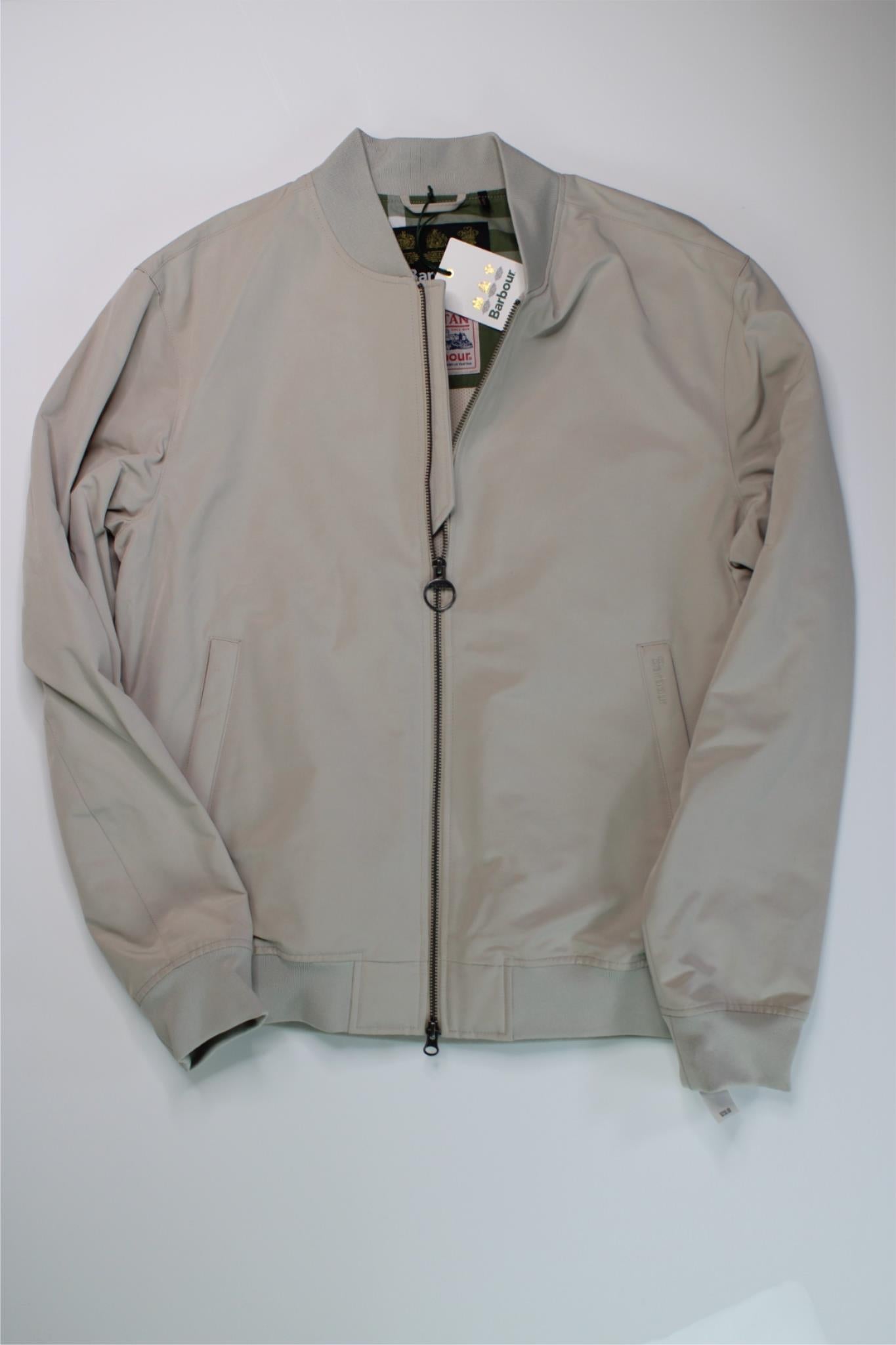 Barbour Mens Ando Bomber Jacket Large Beige / Cream