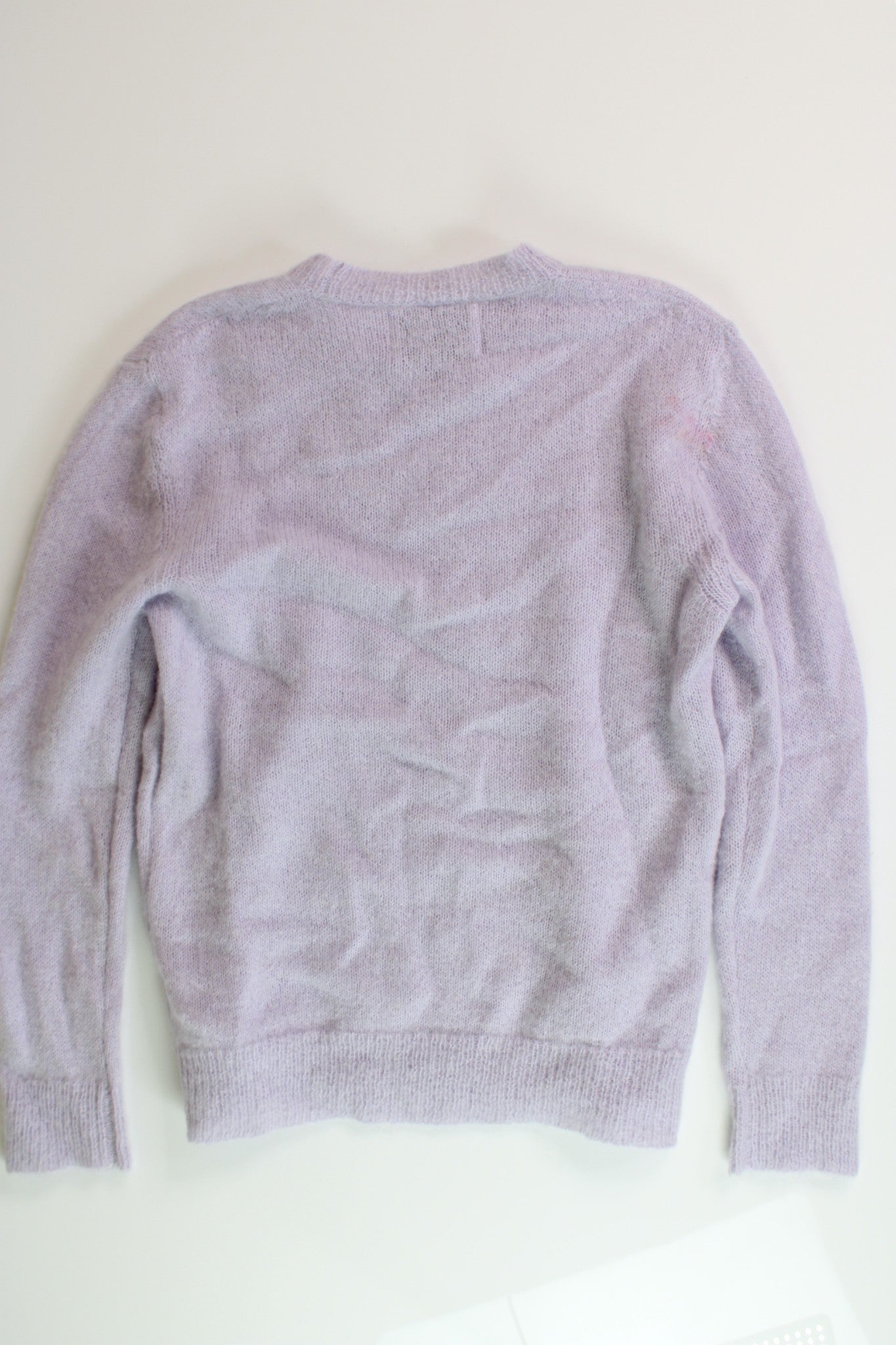 NN07 Mens Walther 6526 Solid Regular Fit Crewneck Sweater Small Purple