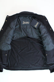Herno Mens Wool & Cashmere Half-Lined Snap Jacket EU 48 US 38 Navy Blue Coat