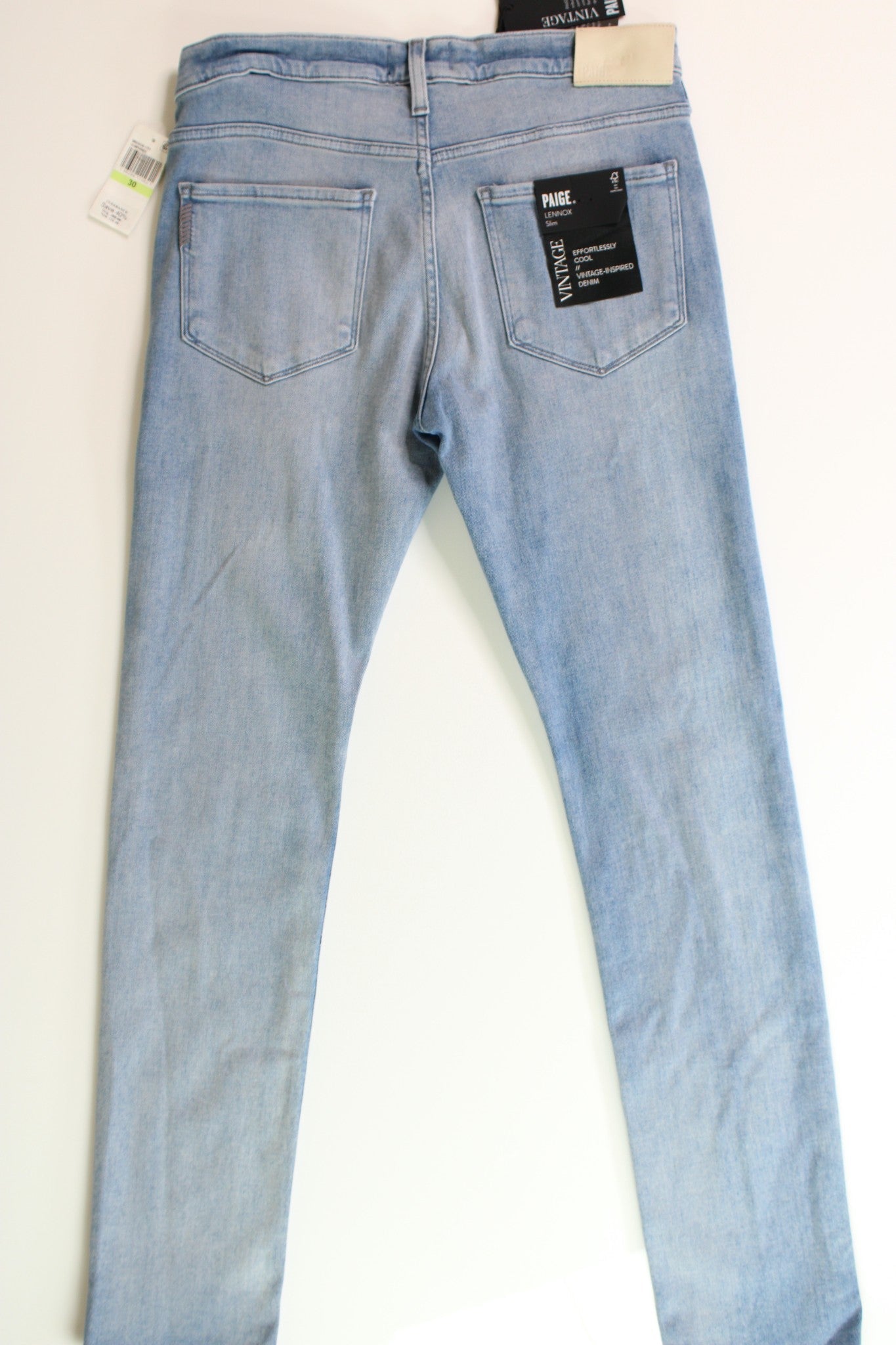 PAIGE Mens Lennox Slim Fit Jeans Size 30 Humphries Light Blue