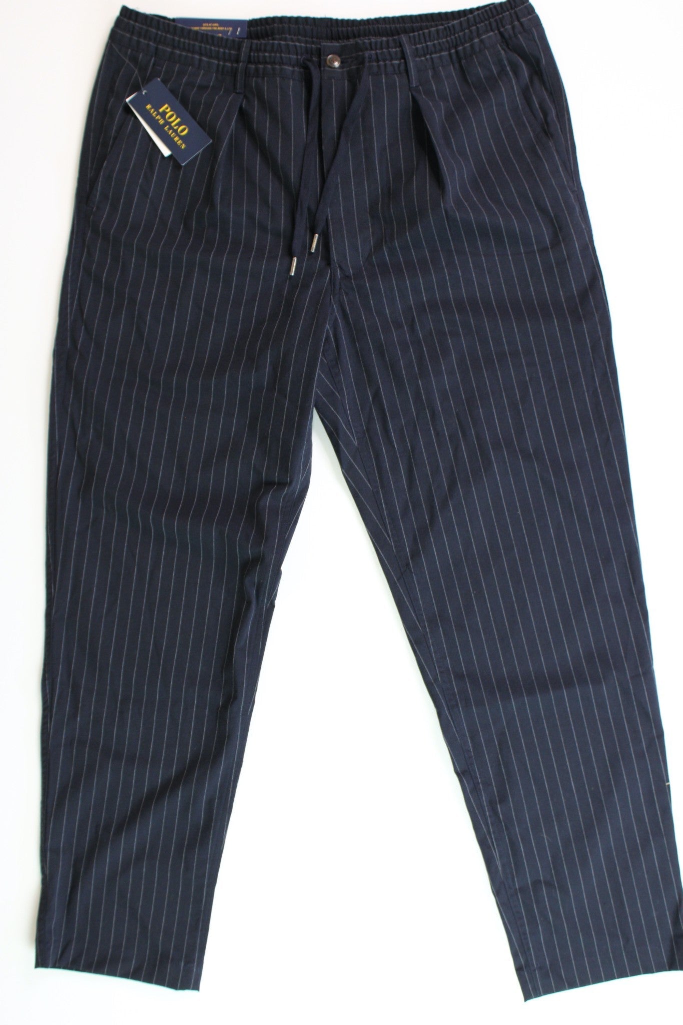 Polo Ralph Lauren Slim Tapered Polo Prepster Pinstripe Pants Large Navy Blue
