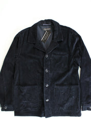 The Men's Store at Bloomingdale's Corduroy Chore Jacket Blazer Large Navy Blue