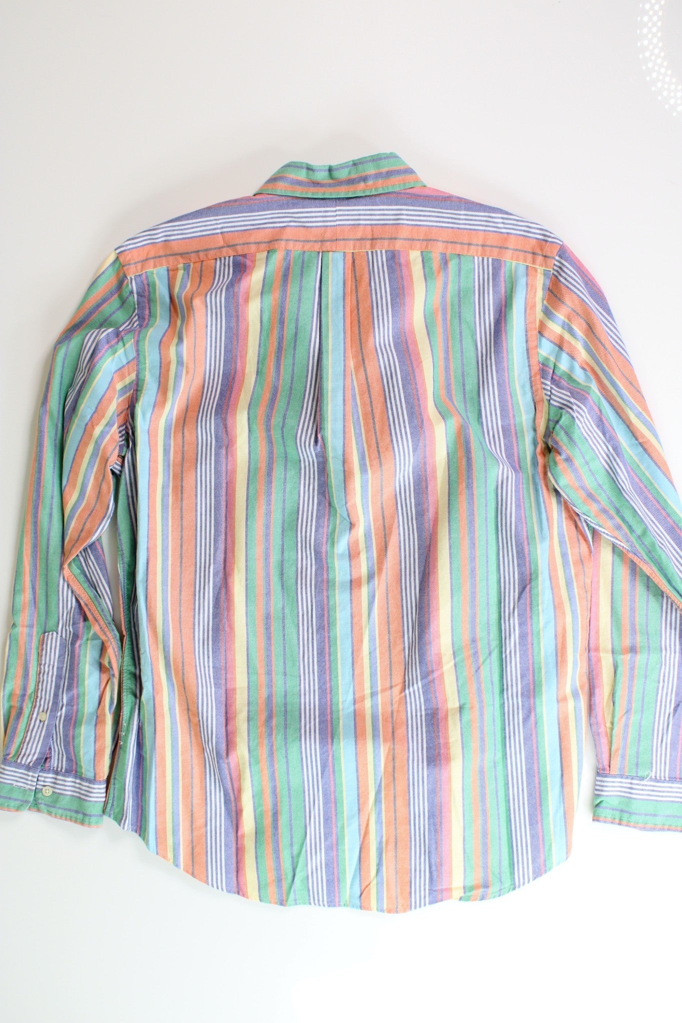 Polo Ralph Lauren Men's Classic Fit Striped Oxford Button Down Shirt Orange XL
