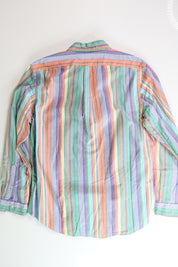 Polo Ralph Lauren Men's Classic Fit Striped Oxford Button Down Shirt Orange XL