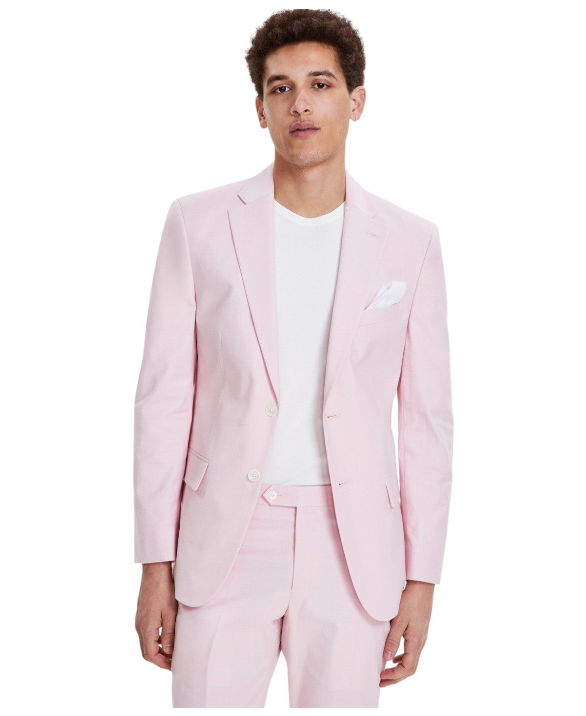 Tommy Hilfiger Mens Modern fit Suit Jacket Blazer 38 R Pink Solid Stretch