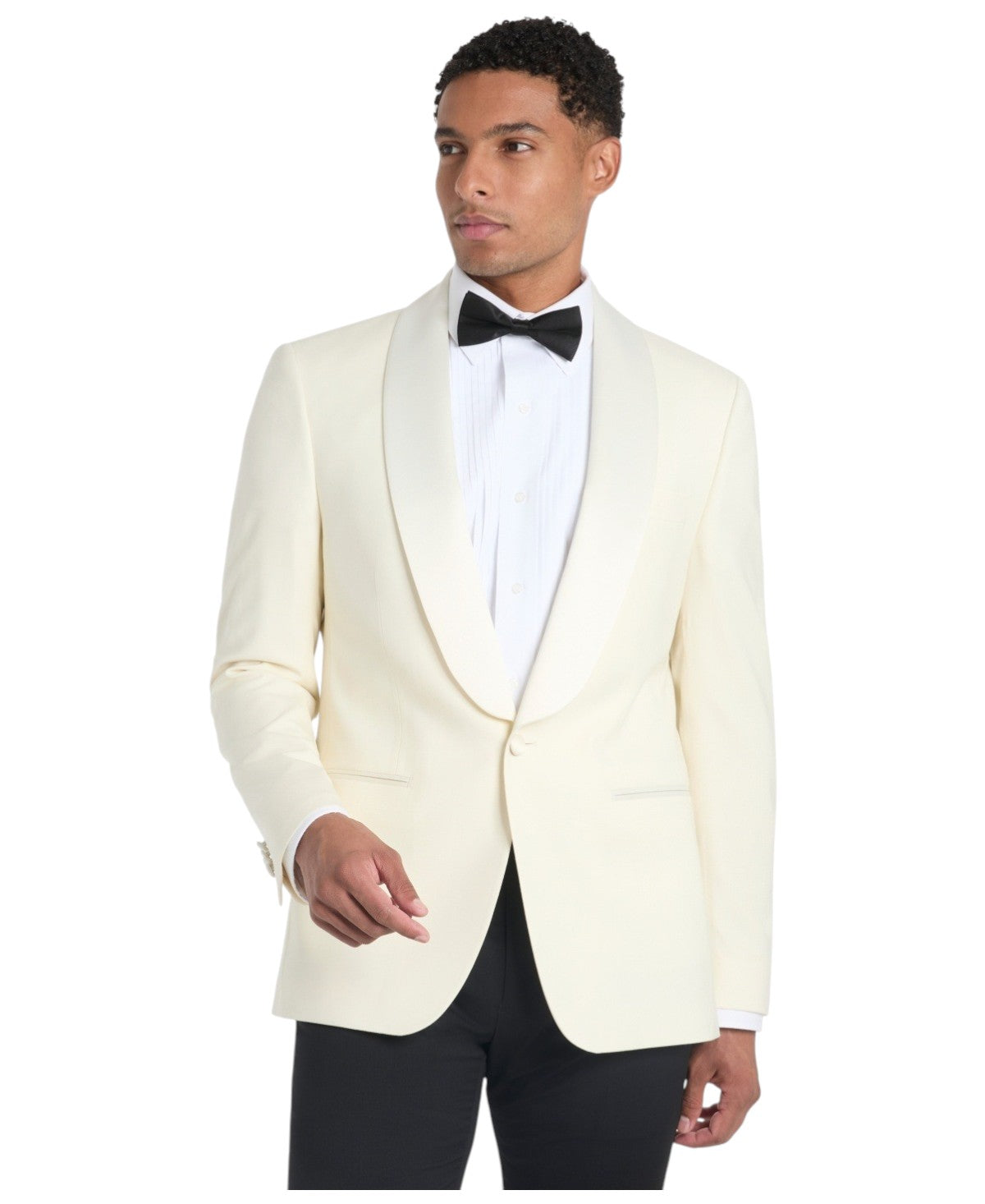 Tommy Hilfiger Mens Slim fit Tuxedo Jacket Blazer 42 S White Solid