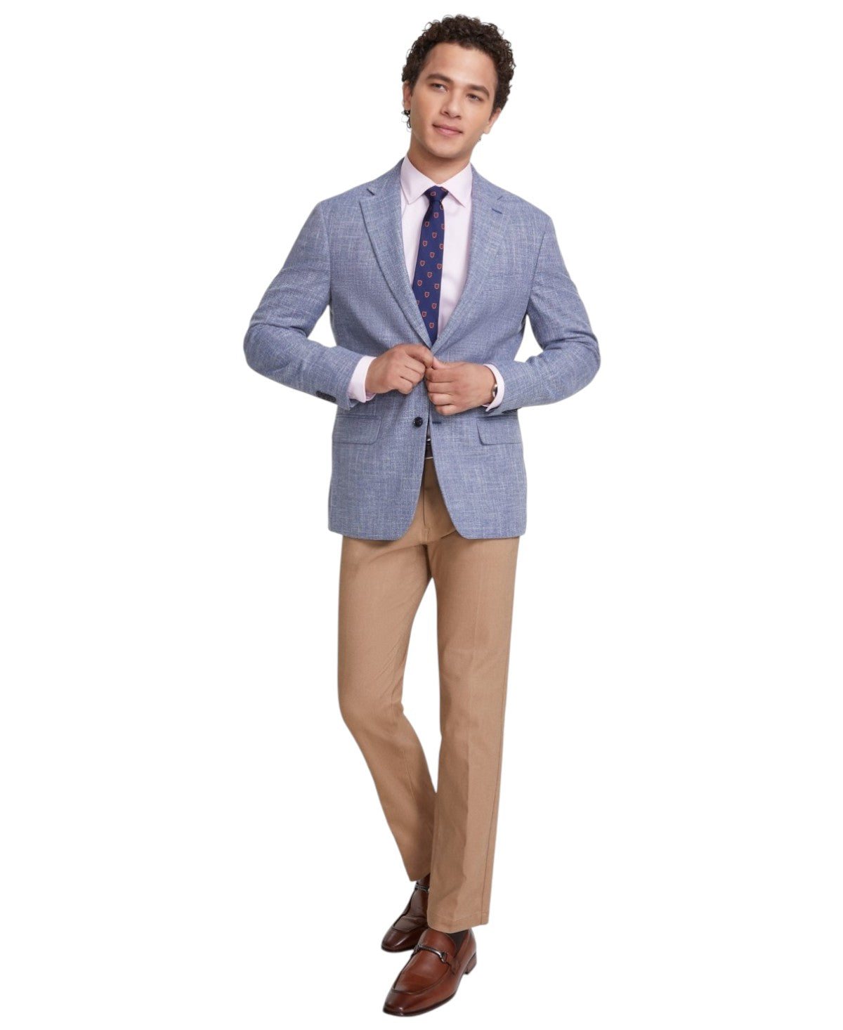 Tommy Hilfiger Mens Modern fit Sport Coat Blazer 46 L Blue Solid