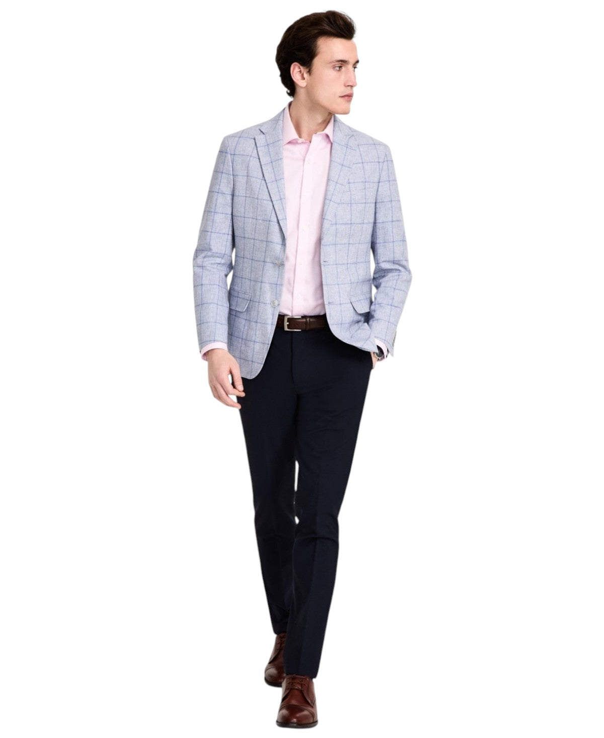 Tommy Hilfiger Mens Modern fit Sport Coat Blazer 38 S Blue Plaid