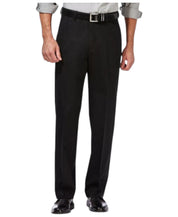 Haggar Mens Classic fit Chinos Pants 40 / 32 Black Solid Stretch