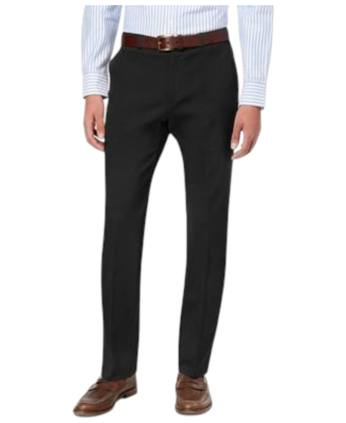 Tommy Hilfiger Mens Modern fit Dress Pants 30 / 30 Black Solid Stretch