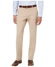 Tommy Hilfiger Mens Modern fit Dress Pants 34 / 32 Beige Solid Stretch