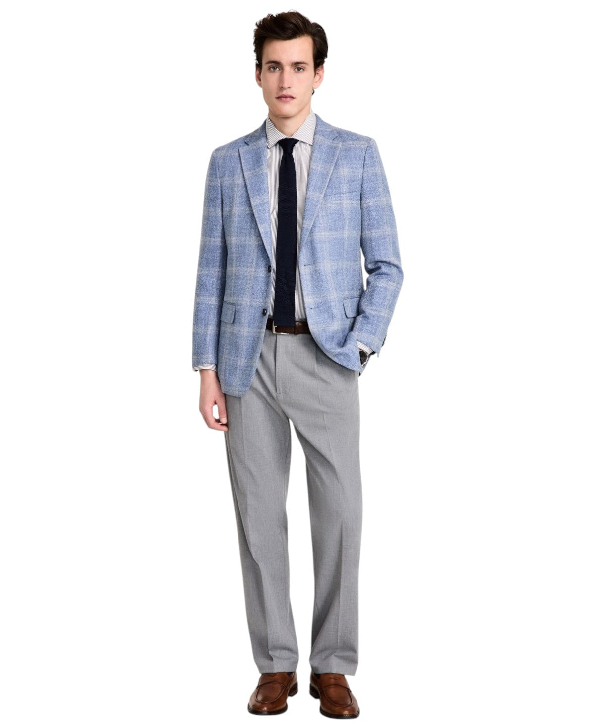 Tommy Hilfiger Mens Modern fit Sport Coat Blazer 42 L Light Blue Solid