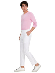 Tommy Hilfiger Mens Modern fit Dress Pants 40 / 30 White Solid Stretch