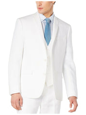 Bar Iii Mens Slim fit Suit Jacket Blazer 44 S White Solid Linen