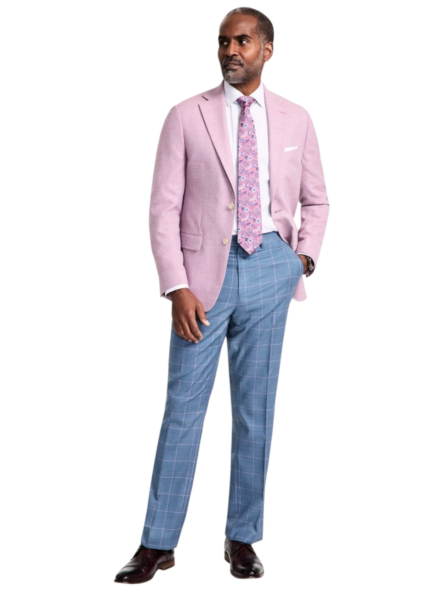 Tallia Mens Slim fit Suit Jacket Blazer 42 S Purple Solid