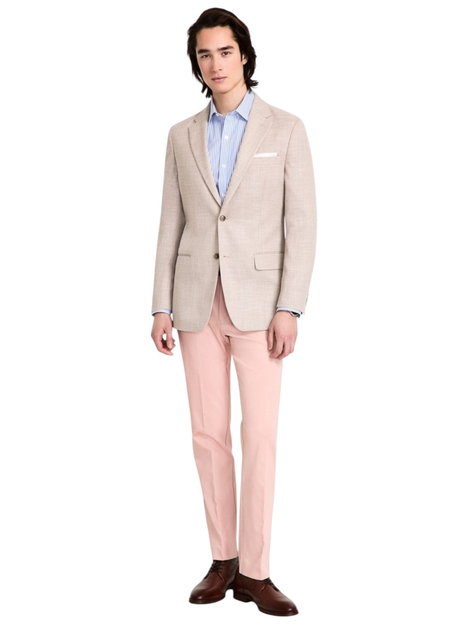 Tommy Hilfiger Mens Modern fit Sport Coat Blazer 44 R Beige Solid