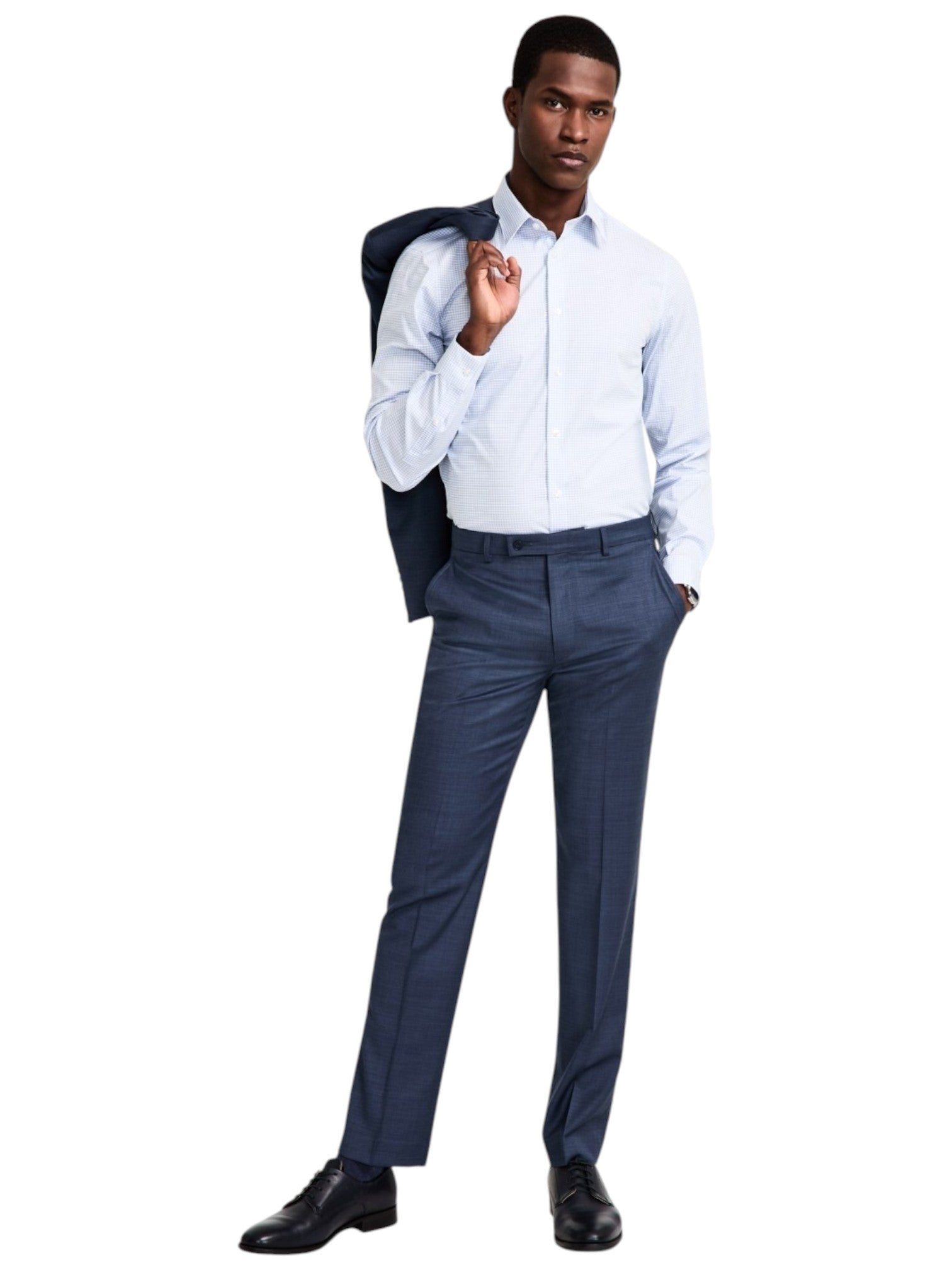 Calvin Klein Mens Slim fit Dress Pants 30 / 32 Navy Blue Solid Stretch