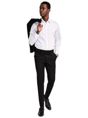 Calvin Klein Mens Skinny fit Dress Pants 34 / 32 Black Solid