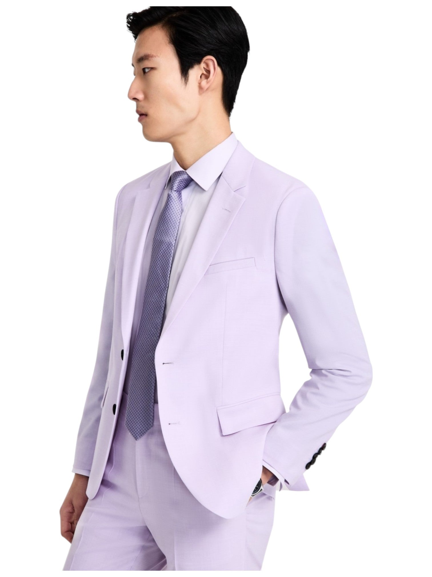 Hugo Boss Mens Modern fit Suit Jacket Blazer 38 R Lavender Purple Solid