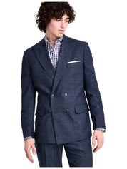 Tommy Hilfiger Mens Modern fit Double Breasted Sport Coat Blazer 44 S Blue Solid