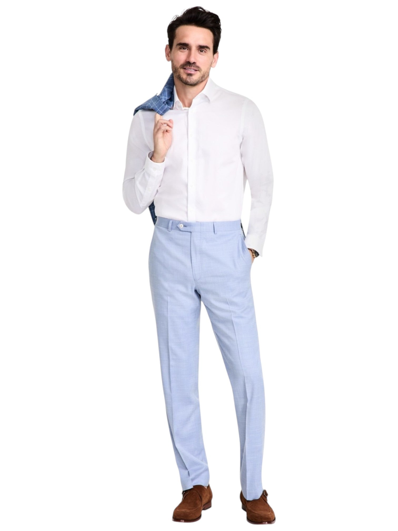 Michael Kors Mens Classic fit Dress Pants 34 / 30 Light Blue Solid