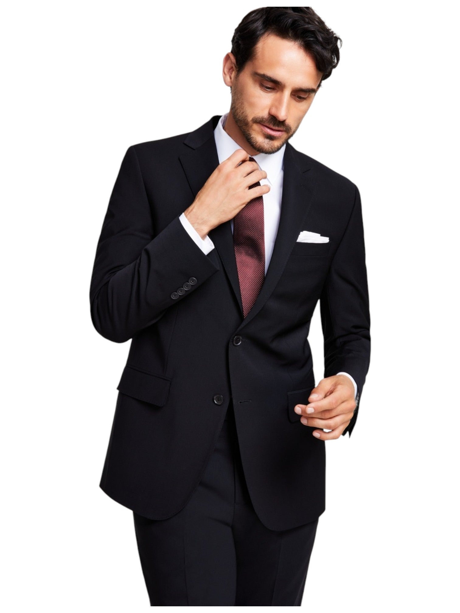 Brooks Brothers Mens Classic fit Suit Jacket Blazer 48 R Black Solid Stretch