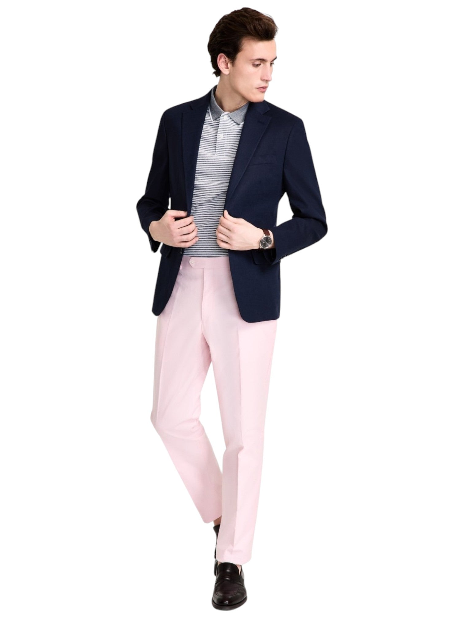 Tommy Hilfiger Mens Modern fit Sport Coat Blazer 38 S Navy Blue Solid Stretch