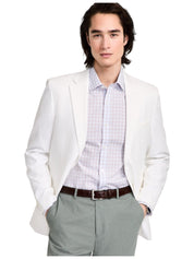 Tommy Hilfiger Mens Modern fit Sport Coat Blazer 42 L White Solid Linen