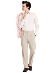 Tommy Hilfiger Mens Relaxed fit Dress Pants 38 / 34 Beige Solid