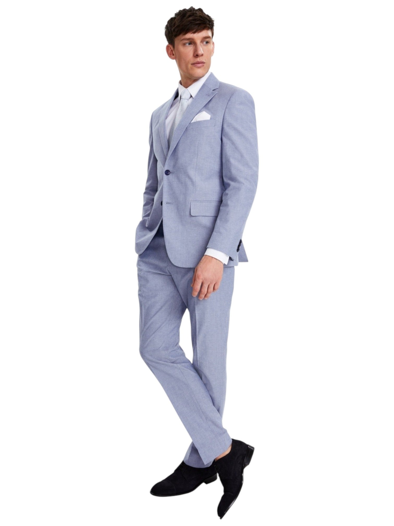 Tommy Hilfiger Mens Modern fit Suit Jacket Blazer 40 R Blue Solid Stretch