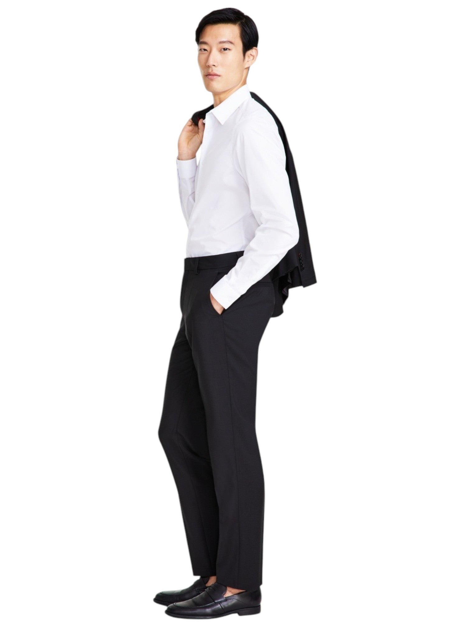Hugo Boss Mens Modern fit Dress Pants 34 / 33 Black Solid