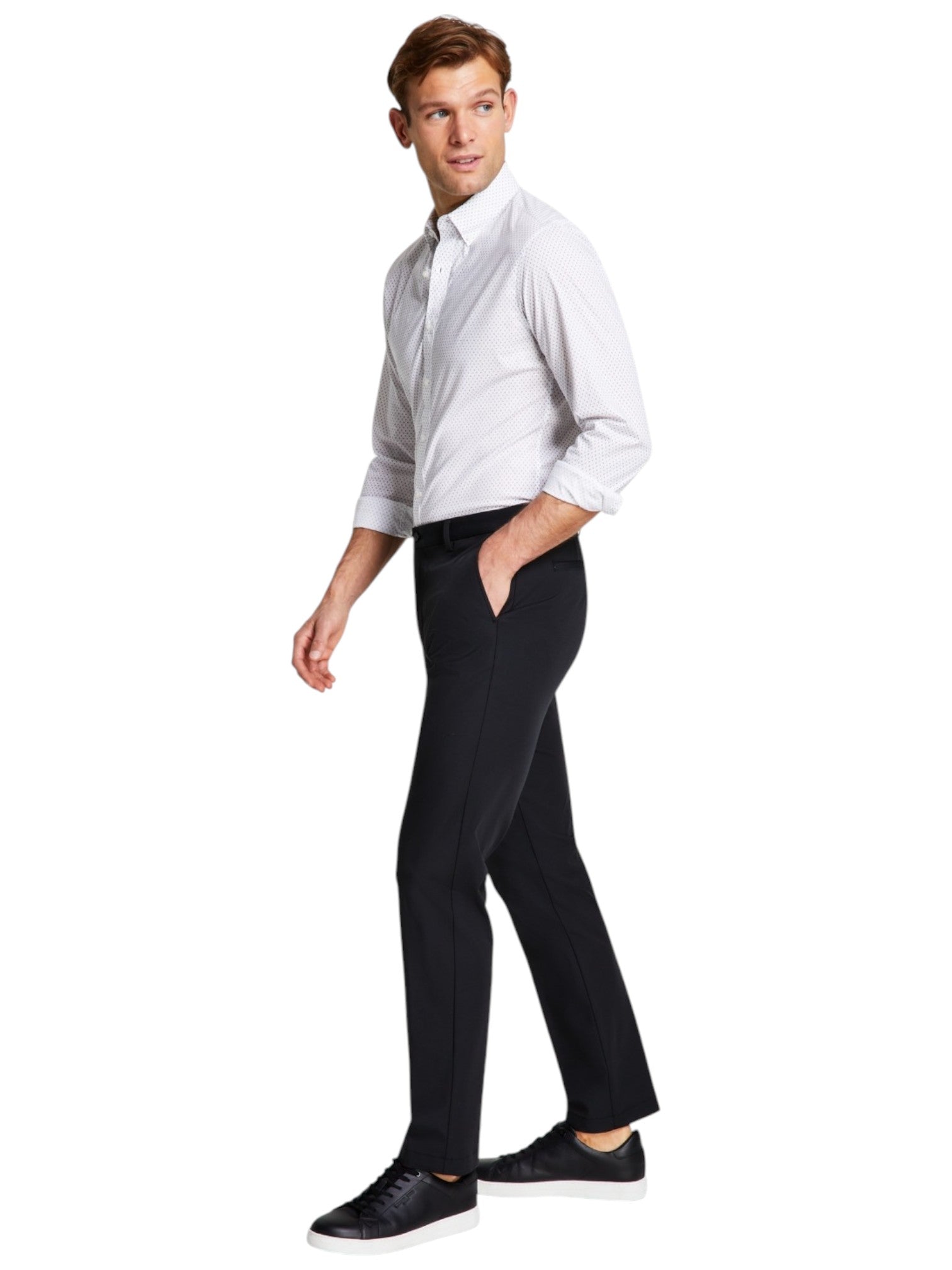 Michael Kors Mens Classic fit Dress Pants 33 / 32 Black Solid Stretch