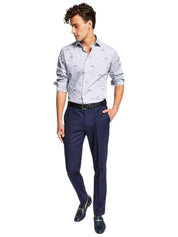 Bar Iii Mens Slim fit Dress Pants 29 / 30 Navy Blue Plaid