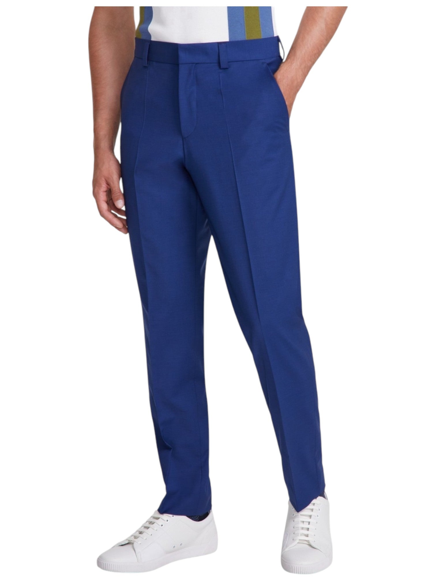 Hugo Boss Mens Modern fit Dress Pants 30 / 30 Blue Solid