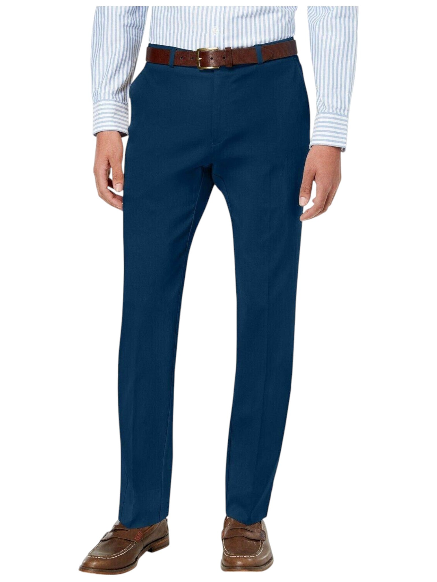 Tommy Hilfiger Mens Modern fit Dress Pants 34 / 29 Navy Blue Solid Stretch