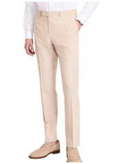 Tommy Hilfiger Mens Modern fit Dress Pants 48 / 32 Beige Solid Stretch Linen
