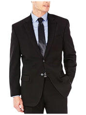 Haggar Mens Classic fit Suit Jacket Blazer 40 S Black Solid Stretch
