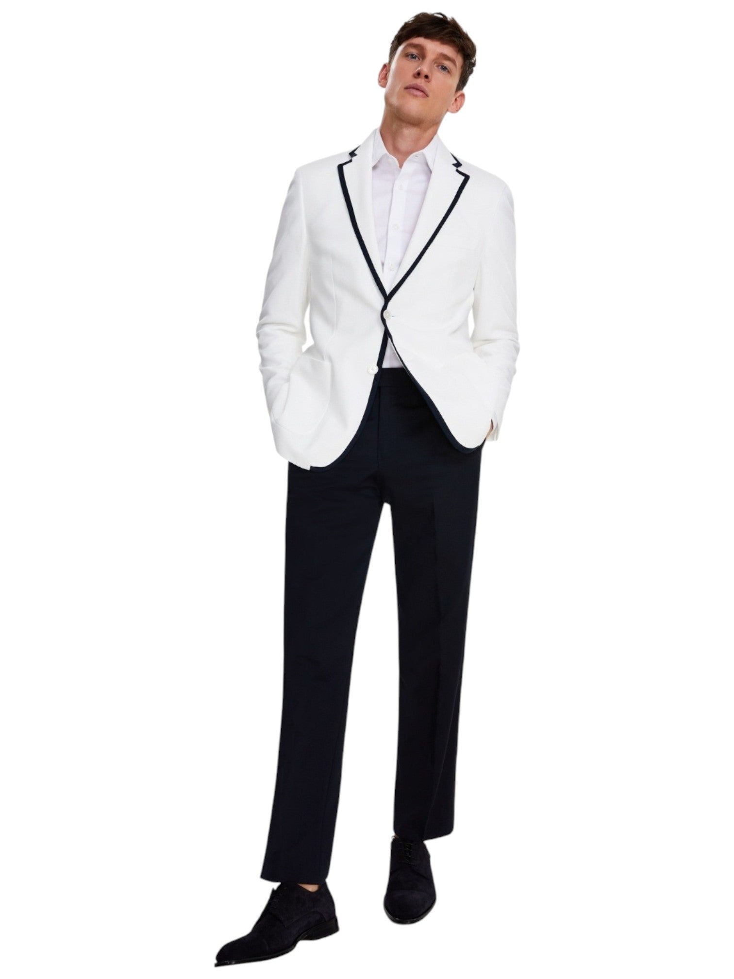 Tommy Hilfiger Mens Modern fit Sport Coat Blazer 40 R White Black