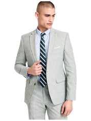 Bar Iii Mens Slim fit Suit Jacket Blazer 36 R Sage Green Solid Stretch Linen