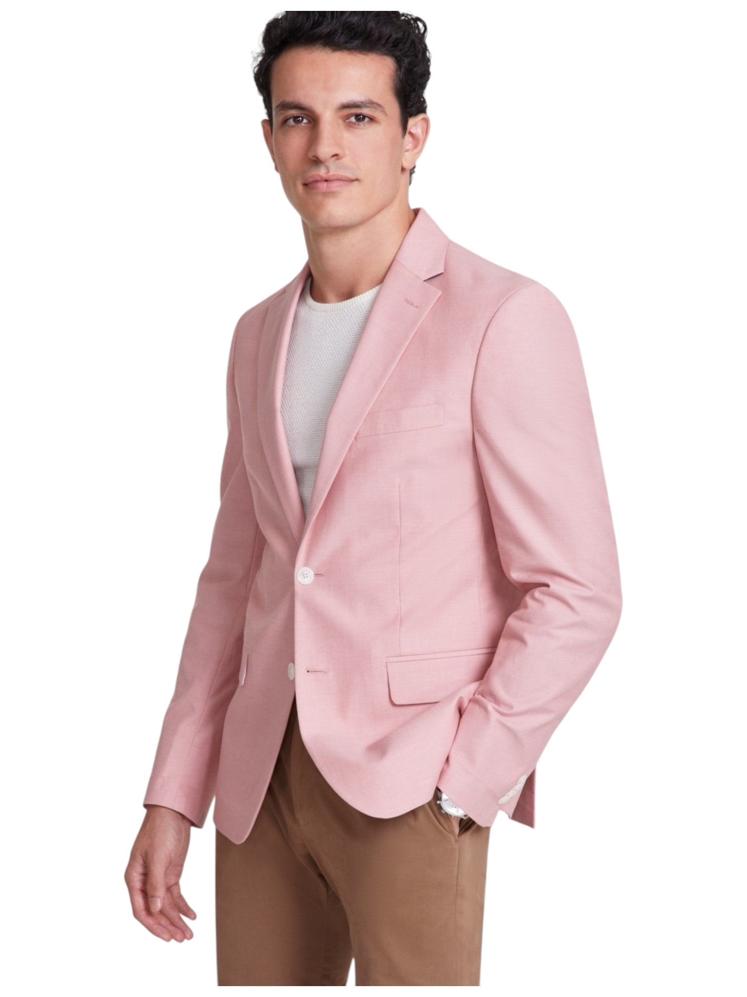 Tommy Hilfiger Mens Modern fit Sport Coat Blazer 36 R Pink Solid Stretch