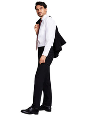 Brooks Brothers Mens Classic fit Dress Pants 38 / 32 Black Solid Stretch