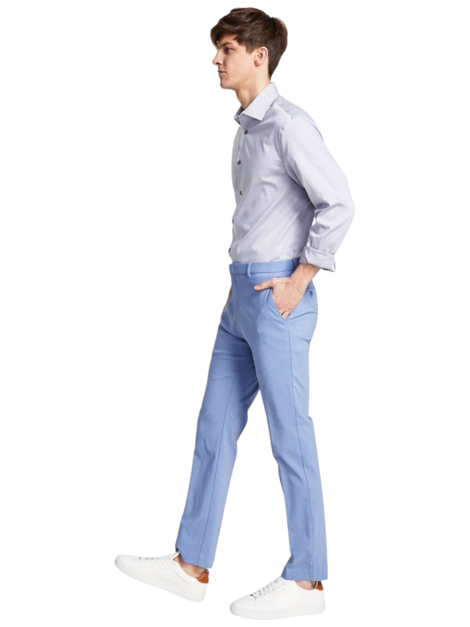 Tommy Hilfiger Mens Modern fit Dress Pants 30 / 30 Mid Blue Solid
