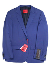 Hugo Boss Mens Slim fit Suit Jacket Blazer 40 R Blue Solid Stretch