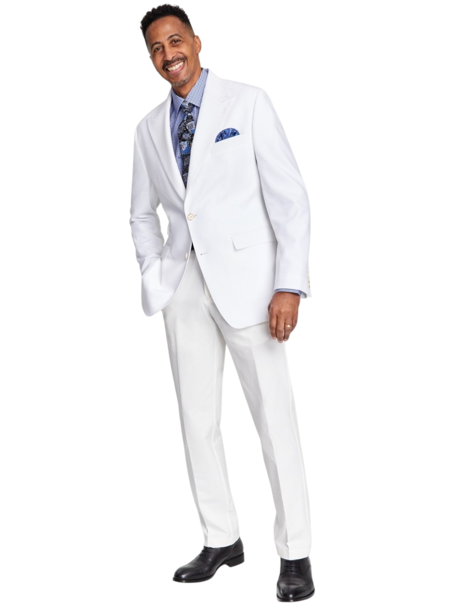 Tayion Mens Classic fit Sport Coat Blazer 42 R White Solid