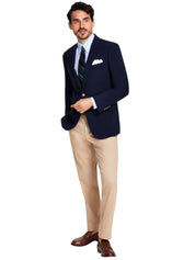 Brooks Brothers Mens Classic fit Sport Coat Blazer 42 R Navy Blue Solid Stretch