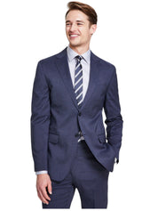 Dkny Mens Modern fit Suit Jacket Blazer 40 S Navy Blue Check Stretch