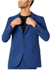 Dkny Mens Modern fit Suit Jacket Blazer 38 L Navy Blue Solid Stretch
